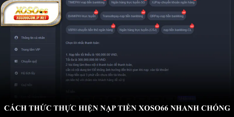 3 Bước Nạp Tiền XOSO66 Để Trải Nghiệm Kho Game Chất - viero.bet